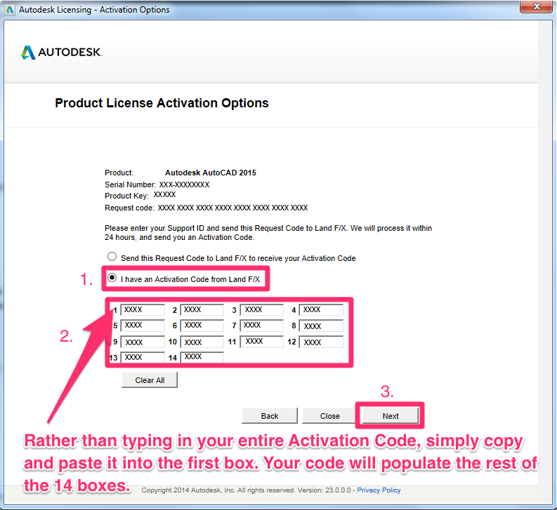 Autodesk autocad 2014 activation code free download